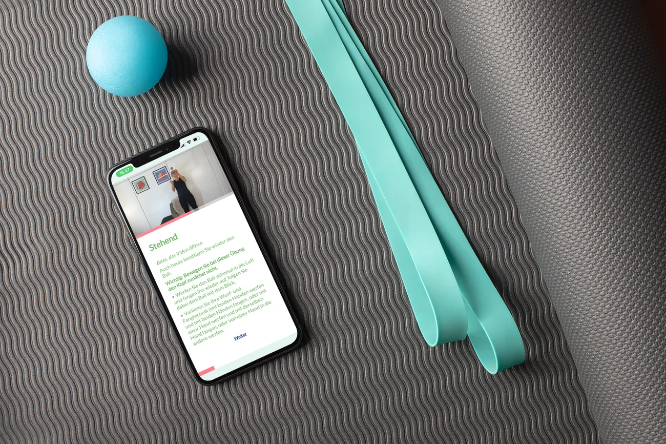 Vertidisan exercise with training aids at home